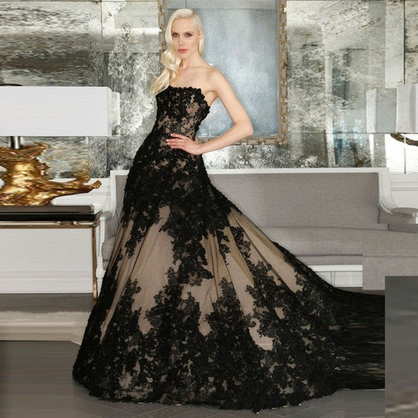 Wedding Dress Consignment Gothic Black Lace Wedding Dress