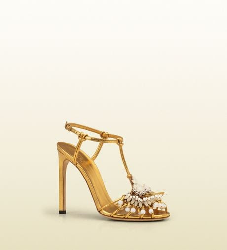 Gold Sandals: Gold Jeweled Sandals Heels