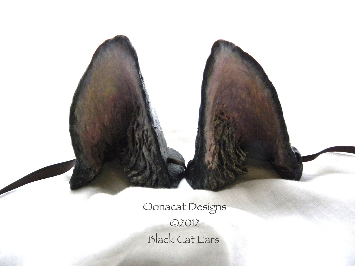 Black Cat Ears - Realistic - Custom Made - Made to Order - Halloween - Oonacat Black Cat Ears - Realistic - Custom Made - Made to Order - Halloween - Oonacat