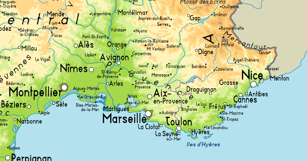 Map Of South France | Map With Cities