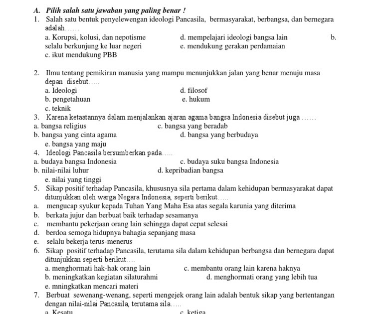 Soal Ulangan Harian Ips Kelas 8 Semester 1