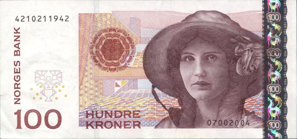 http://colnect.com/banknotes/banknote/28355-100_Kroner-1999-2013_Issue-Norway