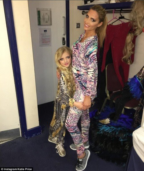 Katie Star, became a celebrity in Britain due to her sex appeal is dragging her eight year old daughter into this sleazy business by disguising her into a mini version of her.