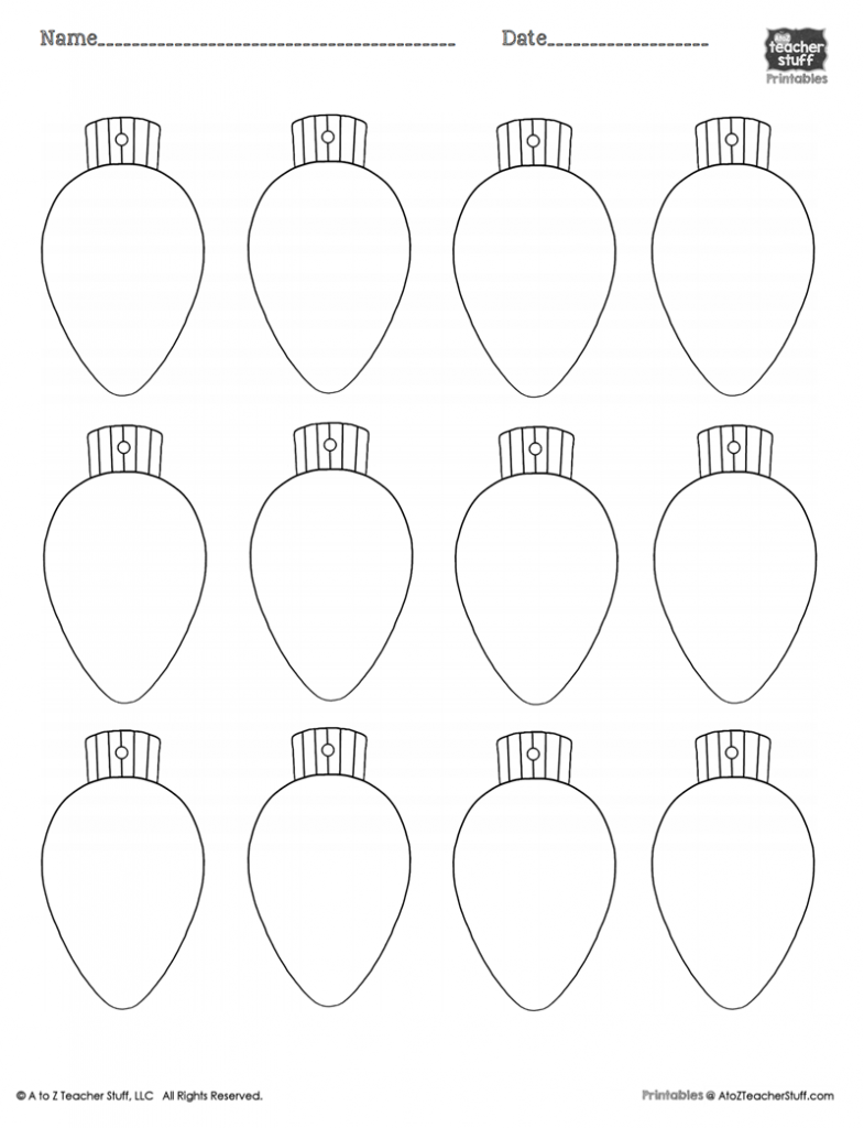 Christmas Bulb Template Printable Flyer Template