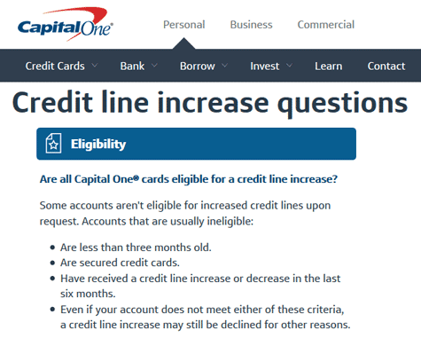 how to get a credit increase with capital one