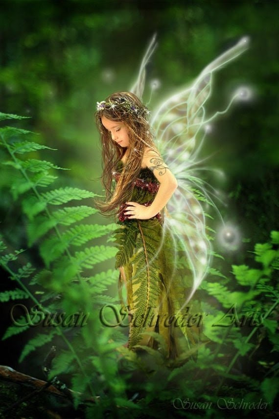 Resting in the Ferns 11x14 Fantasy Fairy Art Print - SusanSchroderArts Resting in the Ferns 11x14 Fantasy Fairy Art Print - SusanSchroderArts