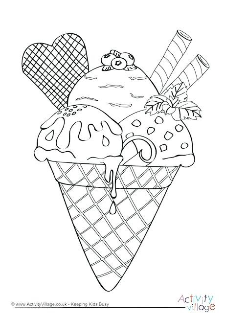 Gambar Mewarnai Es Cream - Kumpulan Gambar Menarik