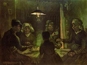 Los comedores de patatas (preliminar boceto al óleo), Vincent van Gogh