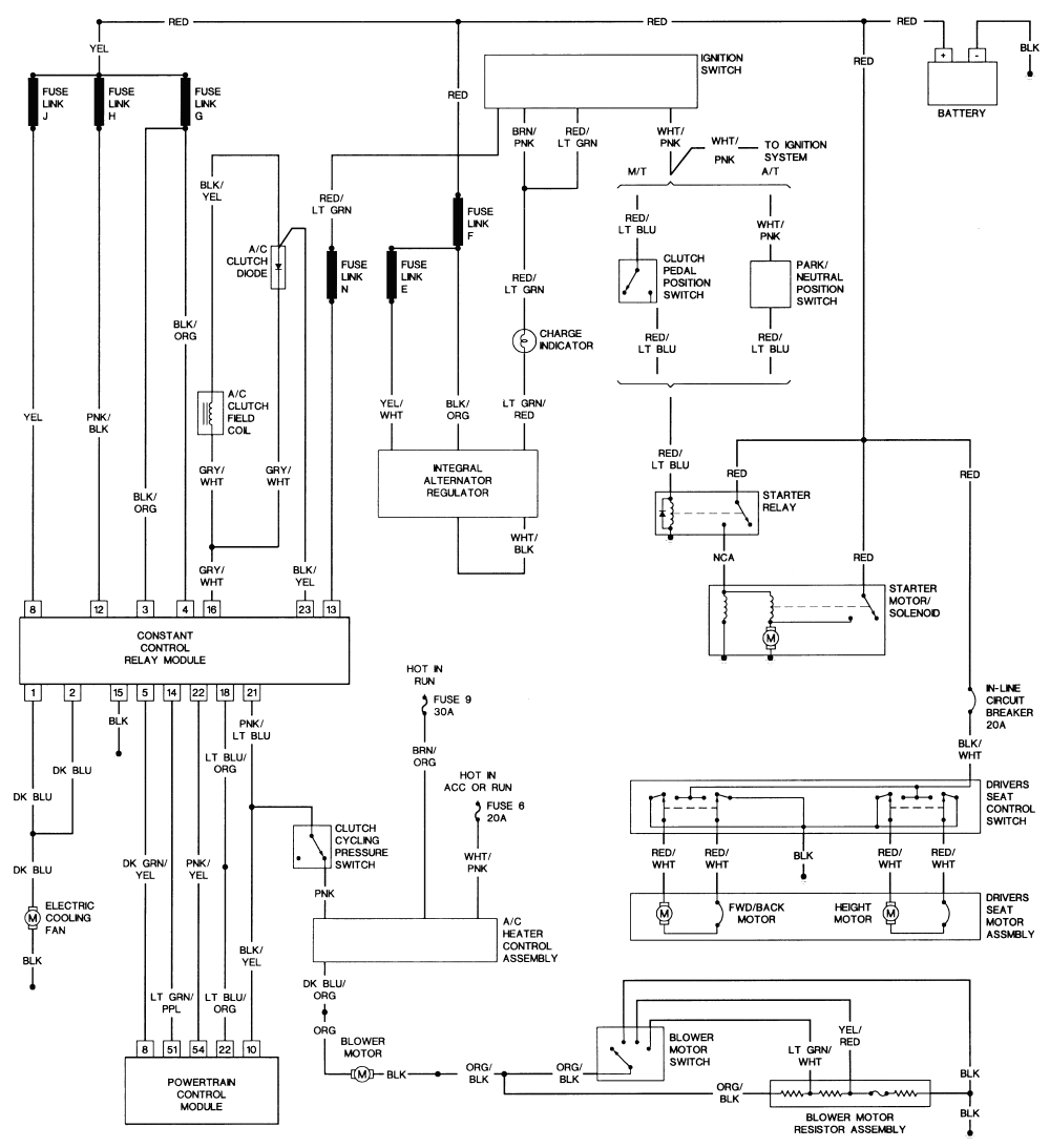 1990 Mustang Wiring Diagram