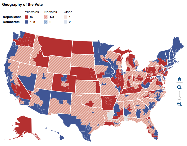 The Political Line: Geography Of Last Nights Debt Ceiling Vote By ...