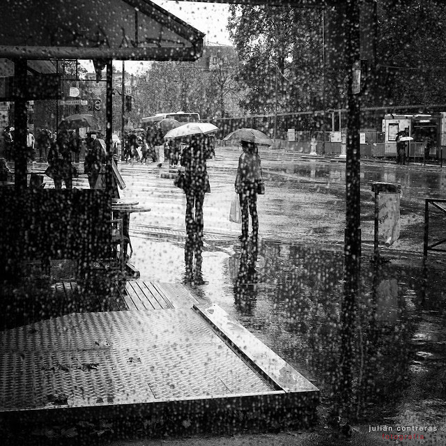 TRAS LOS CRISTALES, LLUEVE Y LLUEVE