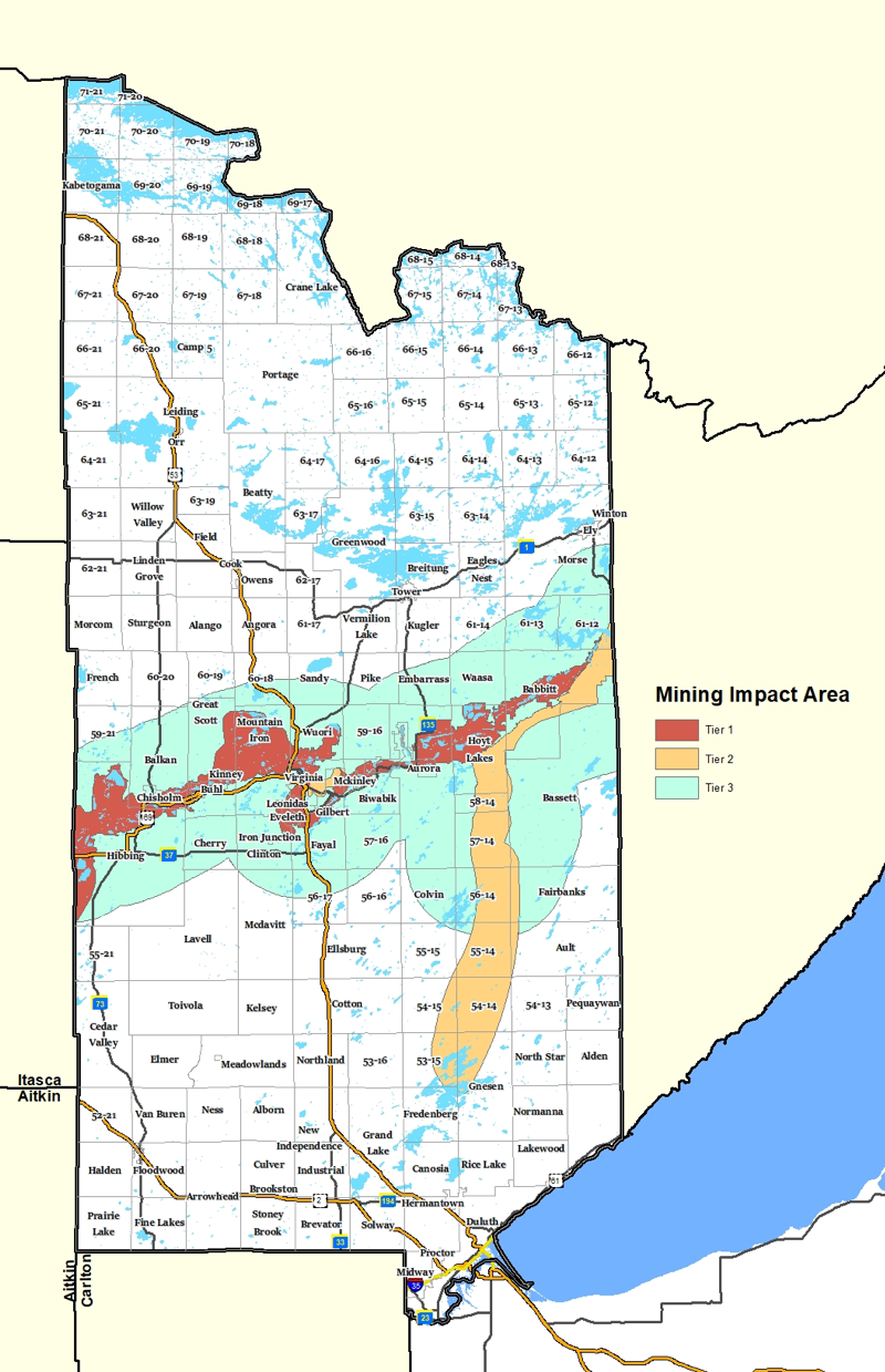 St Louis County Township Map