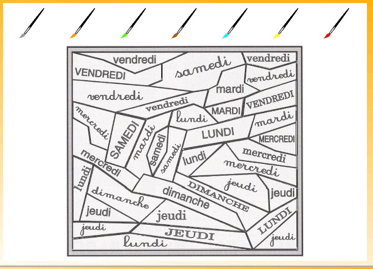 Coloriage204 coloriage magique jours de la semaine