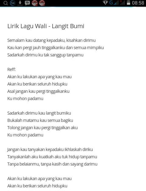 Wali band lirik