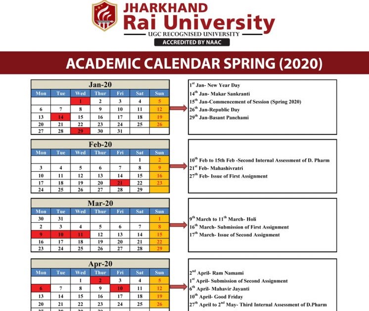 Academic Calendar Utd Spring 2022 - July Calendar 2022