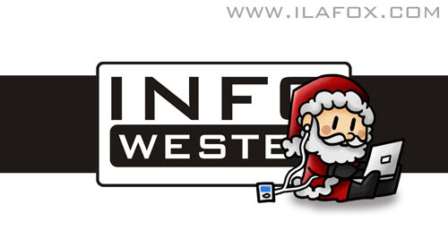 Doodle Infowester Natal 2009, ilustração by ila fox