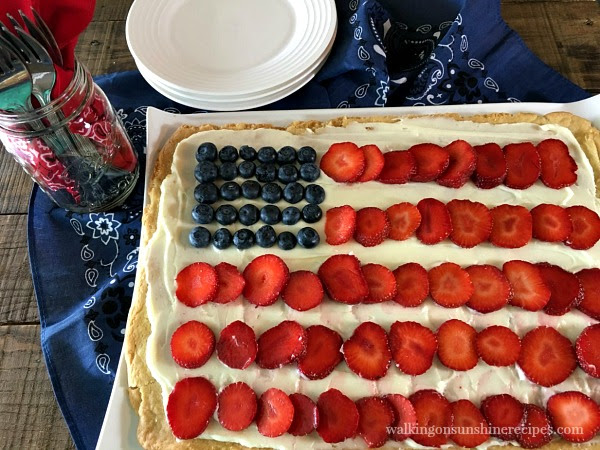 Flag Fruit Sugar Cookie Pizza Flag Fruit Sugar Cookie Pizza - Walking on Sunshine