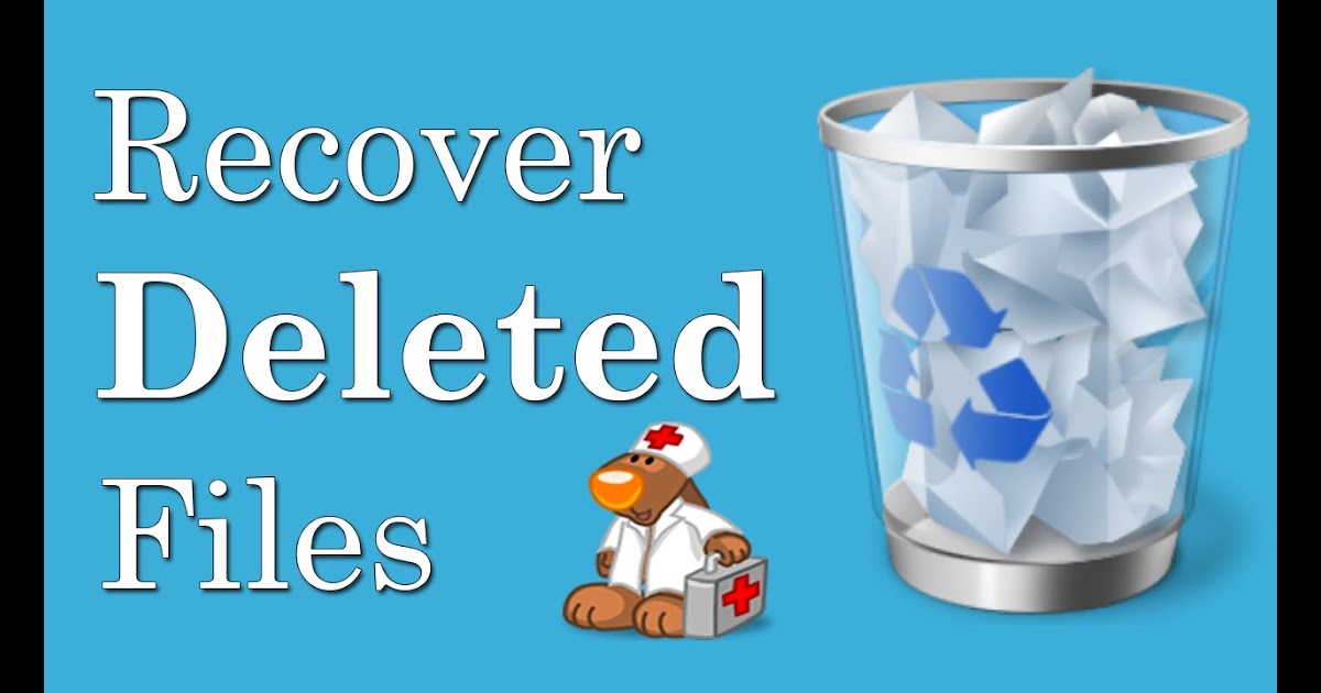 Recover. Restore 'deleted' files. Recovery bin. To recover.