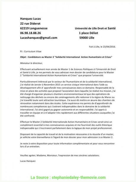 Exemple Lettre De Motivation Alternance Master Marketing