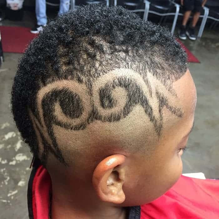 Haircut For Black Boys With Design