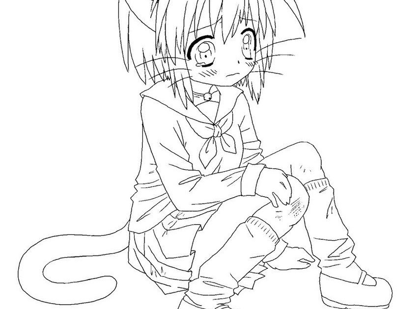 Anime Drawing Coloring Pages / Free Printable Anime Coloring Pages