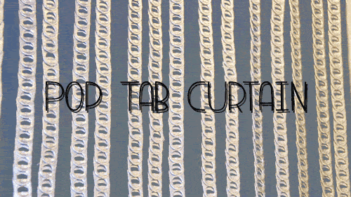Pop Tab Curtain, Beaded Curtain, Pop Tabs Pop Tab Curtain