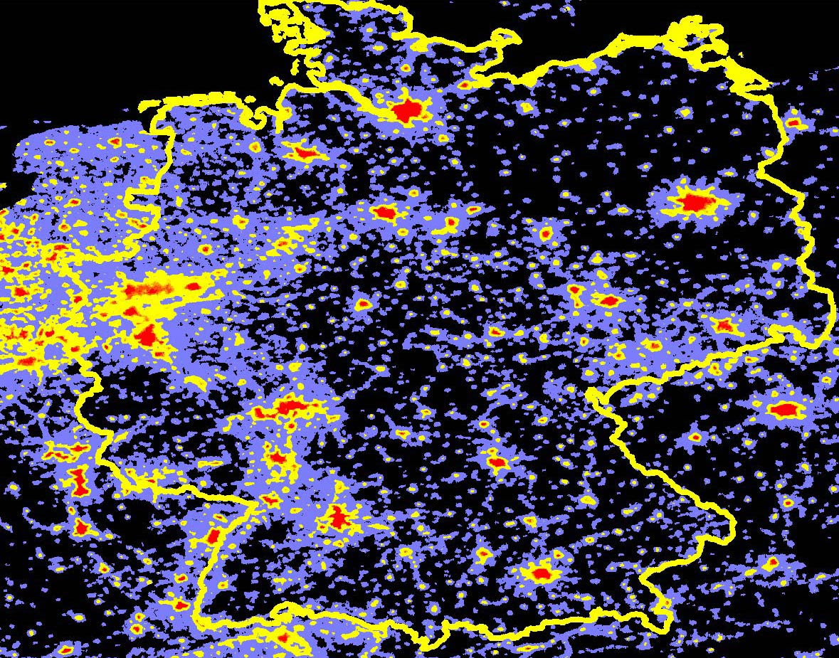 Lichtverschmutzung Deutschland Karte | Karte