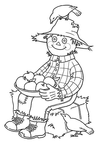 dulemba: Coloring Page Tuesday - Scarecrow!