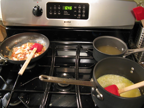cooking risotto