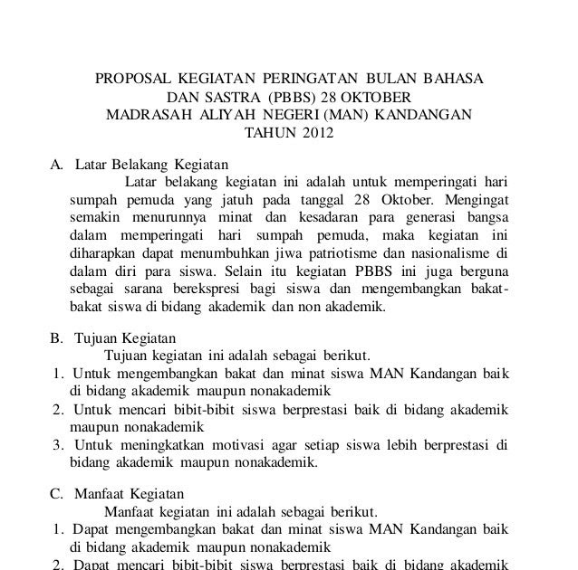 Contoh Proposal Tahun Baru 2021