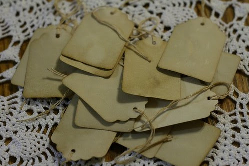 Coffee stained tags