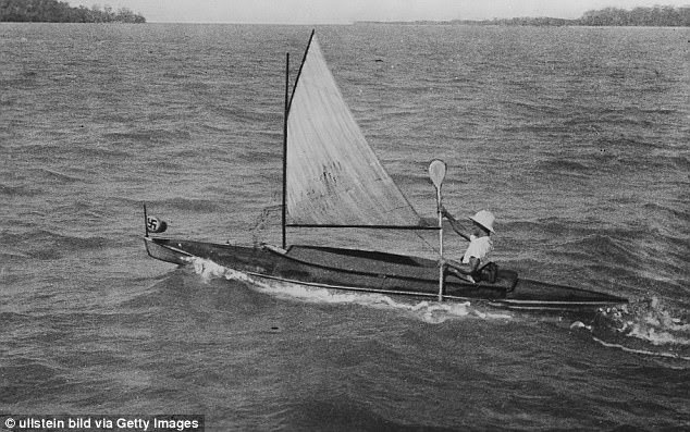 The early parts of Speck's journey were financed by relatives, but in India he gained benefactors in the British. He eventually ended up sailing under a Swastika flag (front of his boat) after the Nazis took power in Germany and lent him money
