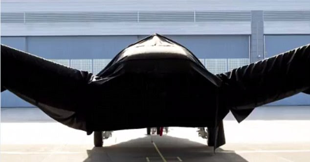 The craft, seen hidden under a cloth, was at first believed to be a radical new craft using electric 'hairdryer' to allow it to land and take off vertically.