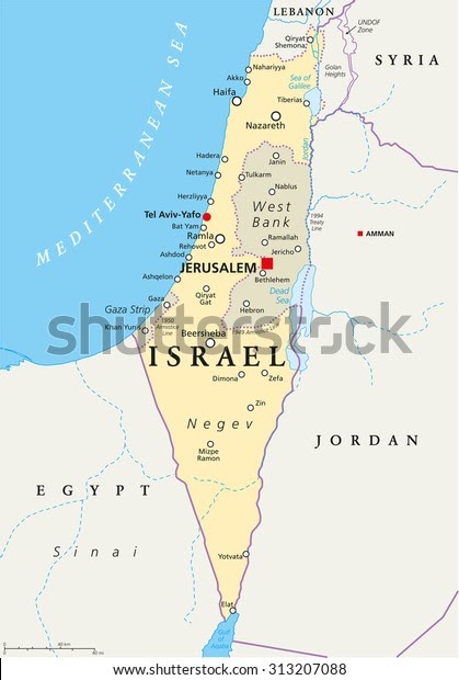 Israel Jerusalem Karte / Jesus kommt immer wieder nach Bethanien