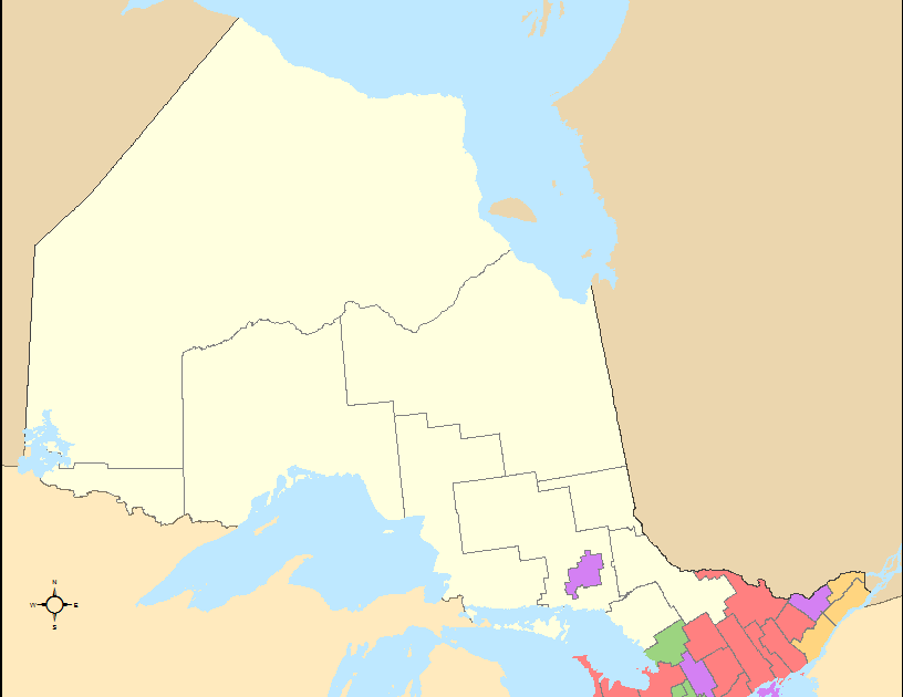 Map Of Ontario Counties And Districts