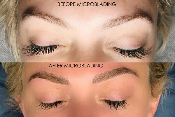 Microblading Eyebrows Before And After Blonde Change Comin