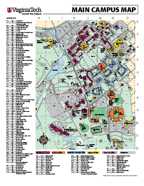 Map Of Virginia Tech Buildings