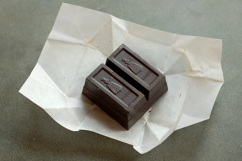 Square of semi-sweet baker's chocolate by Eve Fox, Garden of Eating blog, copyright 2012