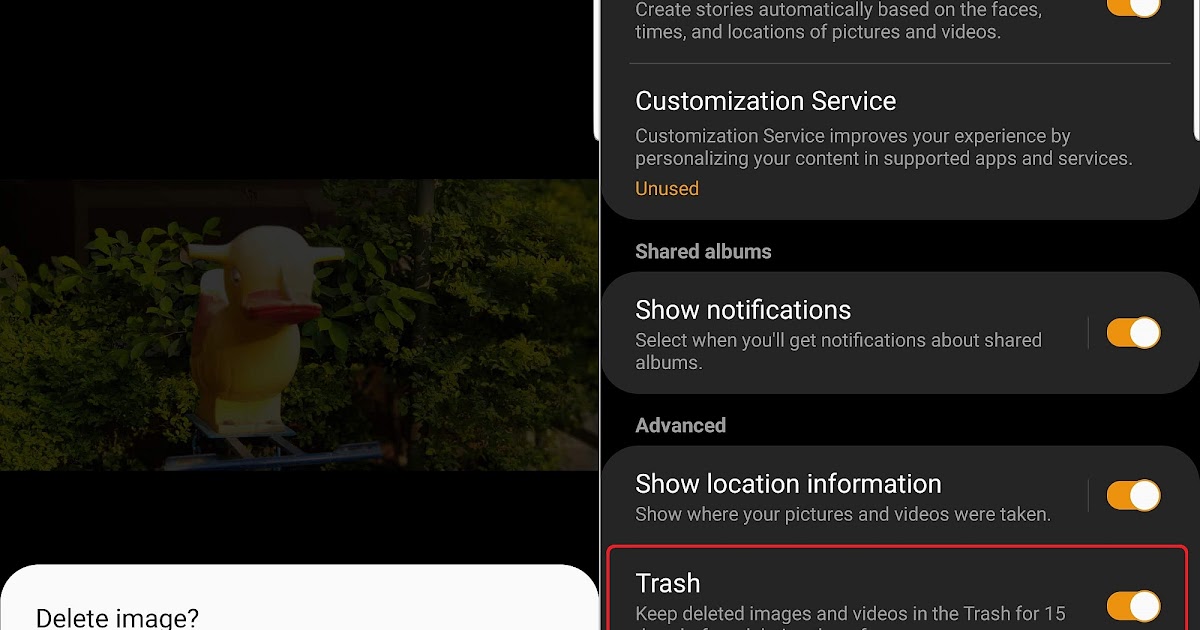 Trash Can On Android