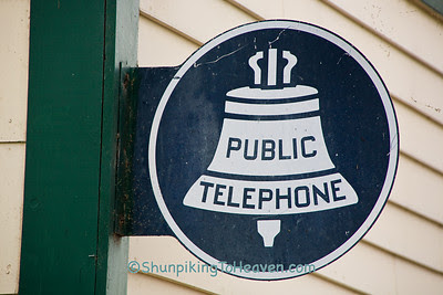 Antique Public Telephone Sign, Trempealeau County, Wisconsin