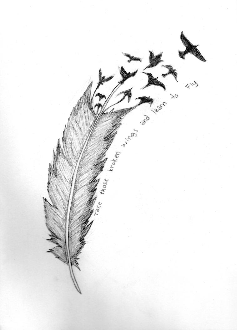 Best Tatto Design: Bird Crow Feather Tattoo Designs