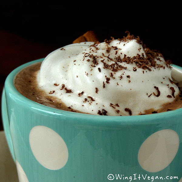 Hot Chocolate with Flax Meringue