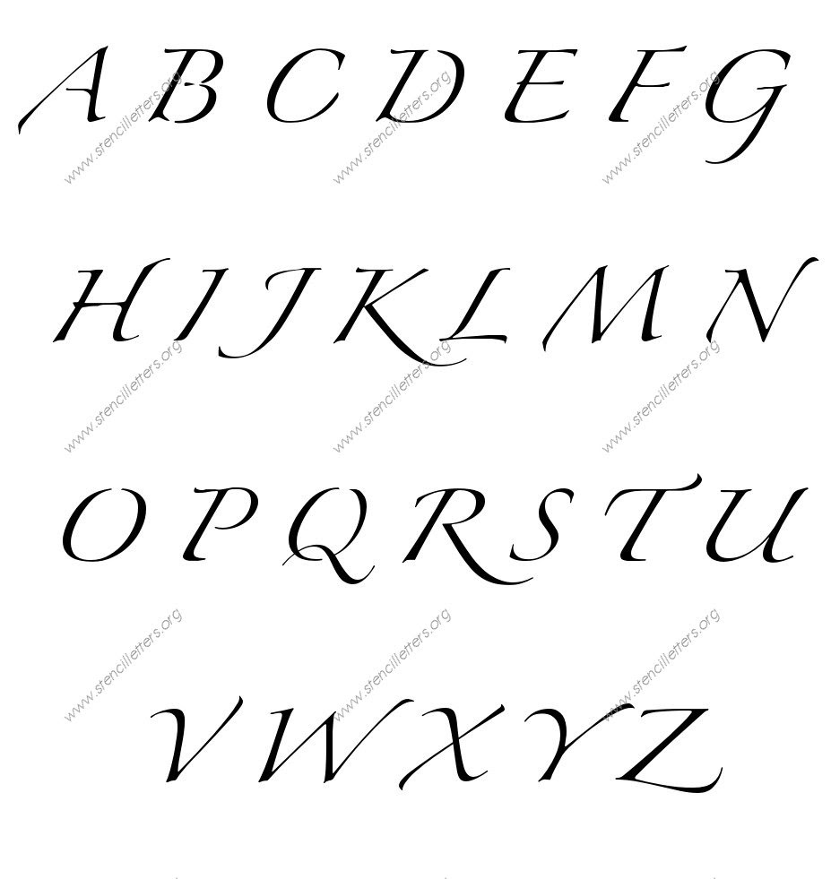 Uppercase Cursive Letters A Z - Letter