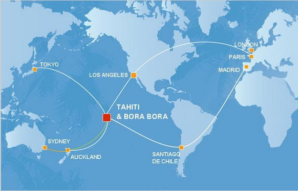 Bora Bora On World Map | Time Zones Map World