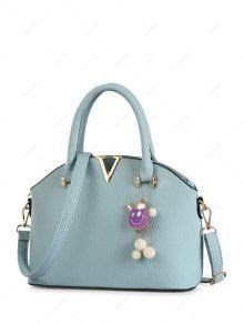 Pendant Metallic Solid Color Tote Bag