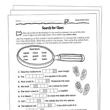 clue comprehension crossword scholastic teachables