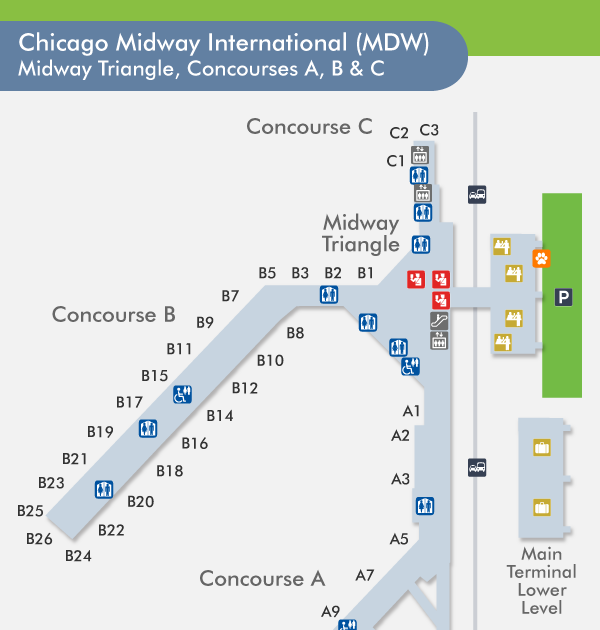 Midway airport map