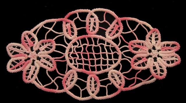 Romanian point lace small doily