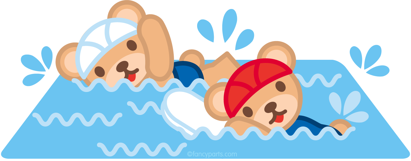 動物画像無料 75 着衣 水泳 イラスト