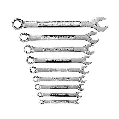 Craftsman 9 pc. Standard 6 pt. Combination Wrench Set, # 47234 | box ...